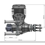 Hot Sales DLE55 55CC GAS Engine for RC Airplane Fixed Wing Model Single Stroke Two Exhaust Wind Cold Hands Start After Stroke